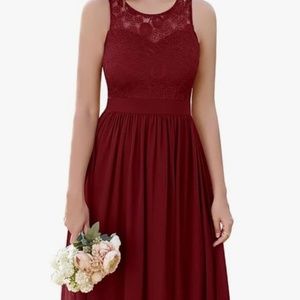 Red / Maroon Bridesmaid Dress